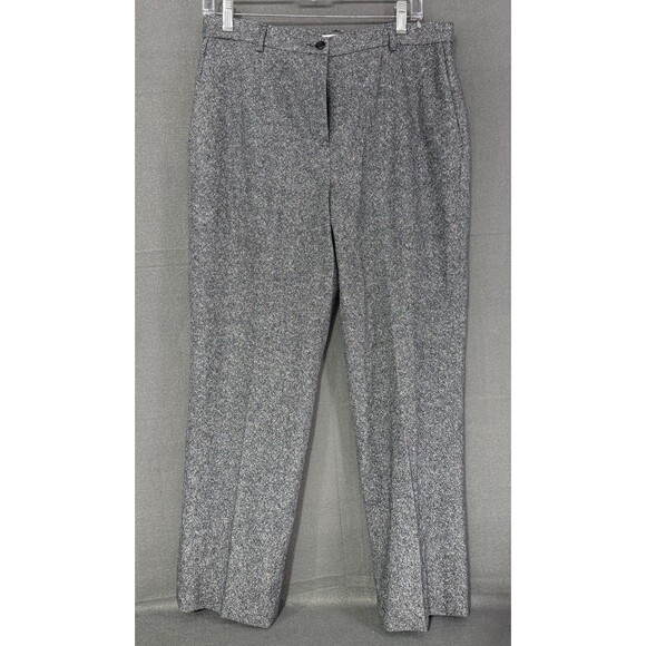 Y2K Prep Pendleton Pants Sz 10 Speckled Gray Virgin Wool Silk Trousers USA - Picture 1 of 10